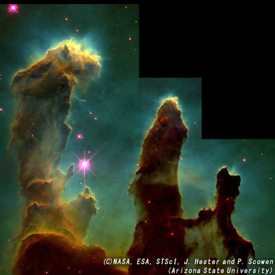 わし星雲と呼ばれるＭ１６星雲の一部.jpg